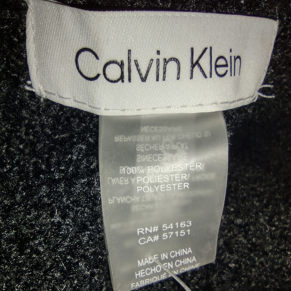 NWT Calvin Klein Black Faux Fur Scarf - Picture 5 of 7